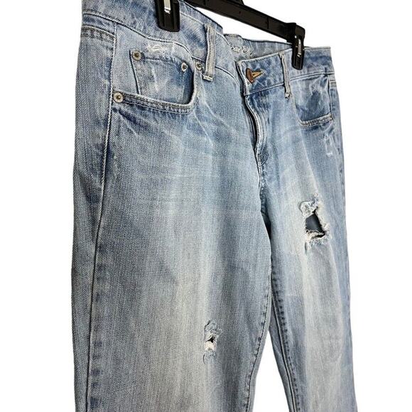 American Eagle Favorite Boyfriend Y2K Vintage Distressed Low Rise Jeans 10 Short - Picture 2 of 16